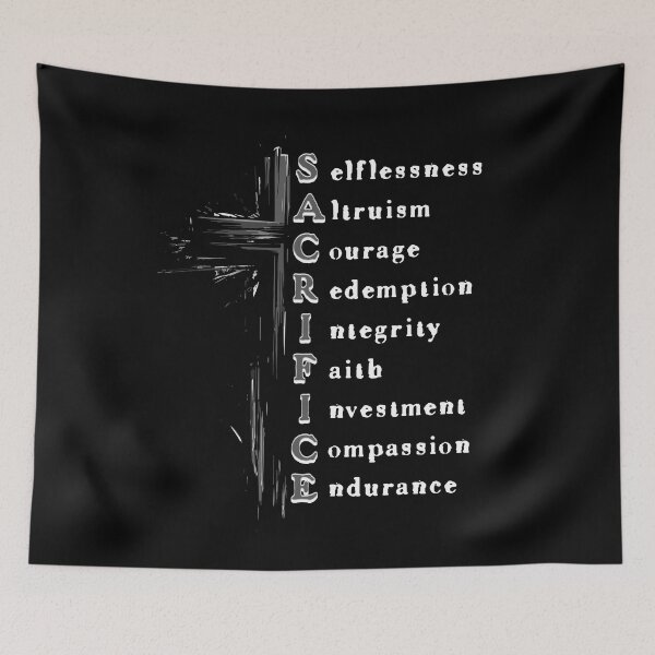 Item preview, Sacrifice inspirational the cross acronym designed and sold by CoolCrazyQuirky.