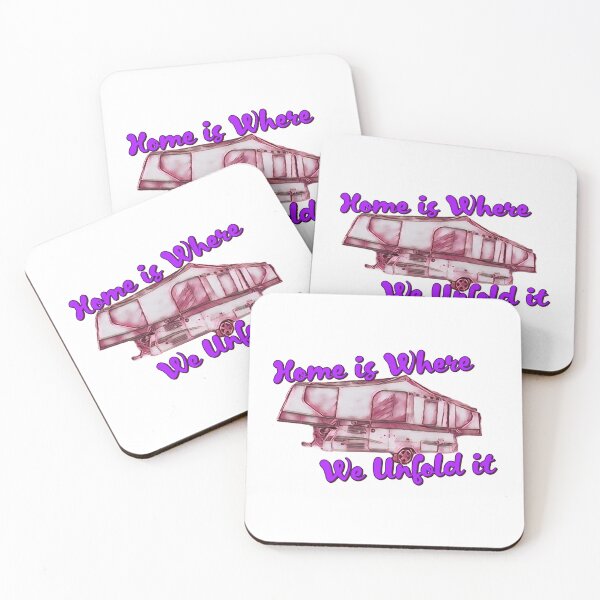Item preview, Home is Where We Unfold it Pink Folding Caravan designed and sold by BeccaAelishe.