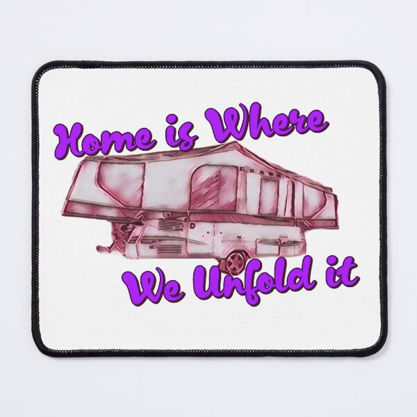 Item preview, Home is Where We Unfold it Pink Folding Caravan designed and sold by BeccaAelishe.