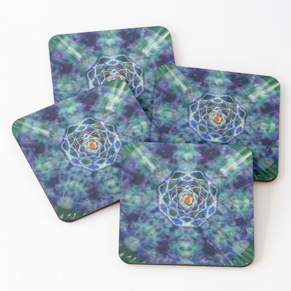 Item preview, Green and Purple Tie Dye mandala snowflake  designed and sold by AuroraXGreen.