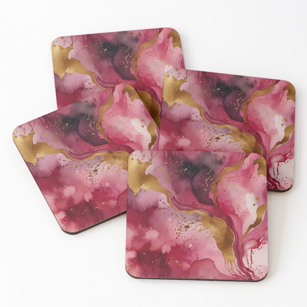Item preview,  Pink and gold watercolour art designed and sold by shokA Design.