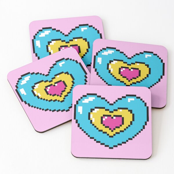 Item preview, PIXEL PAN HEART designed and sold by MysticPotato.
