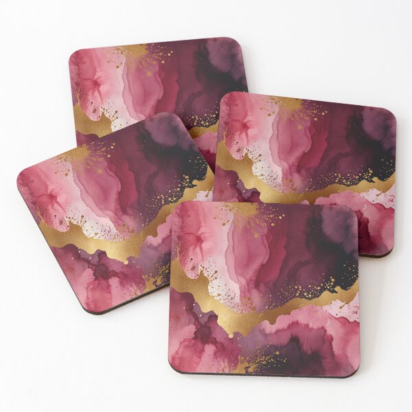 Item preview,  Pink and gold watercolour art designed and sold by shokA Design.