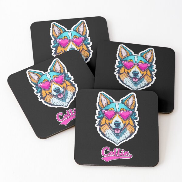 Item preview, Collie in Heart Shaped Sunglasses designed and sold by KellysComColors.