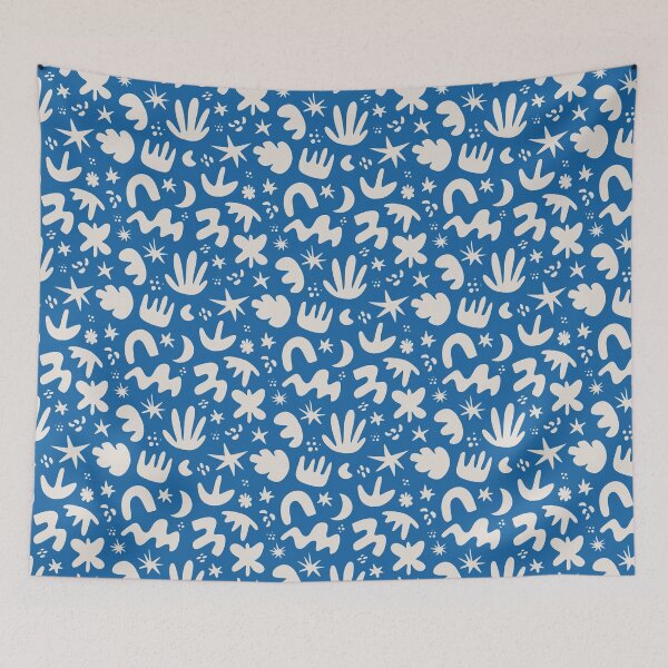 Item preview, Blue Abstract Fun Shapes designed and sold by namibear.