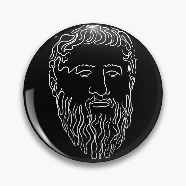 Item preview, Plato: A Study in Lines (Black Background) designed and sold by estoicore.