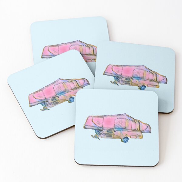 Item preview, Pink and Blue Folding Caravan designed and sold by BeccaAelishe.