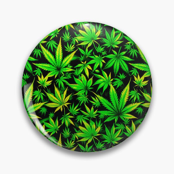 Item preview, High-Contrast Cannabis Leaf Pattern on Dark Background designed and sold by VikArtStudio.