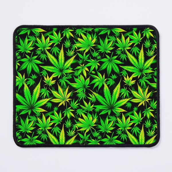 Item preview, High-Contrast Cannabis Leaf Pattern on Dark Background designed and sold by VikArtStudio.