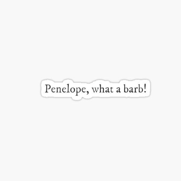 Aperçu de l'œuvre Pénélope, quelle barbe ! citation de Colin Bridgerton, autocollant Bridgerton créée et vendue par PurpleAnna.