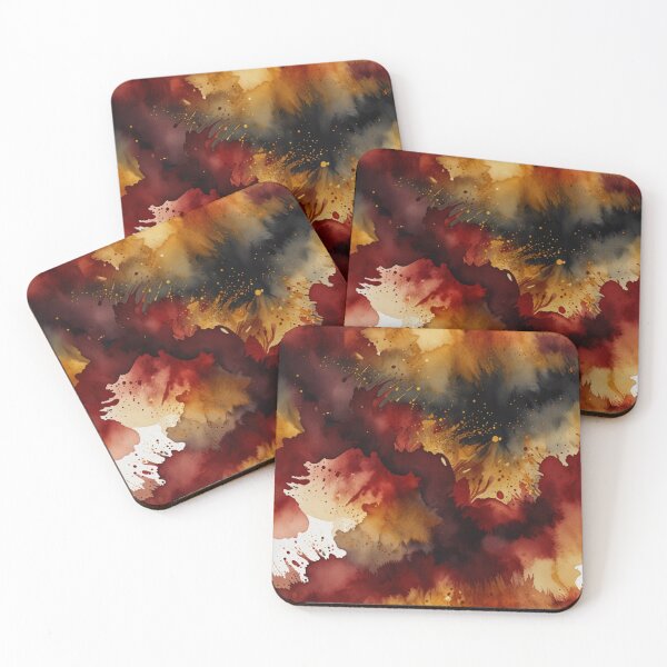 Item preview,  Red and gold watercolour art designed and sold by shokA Design.