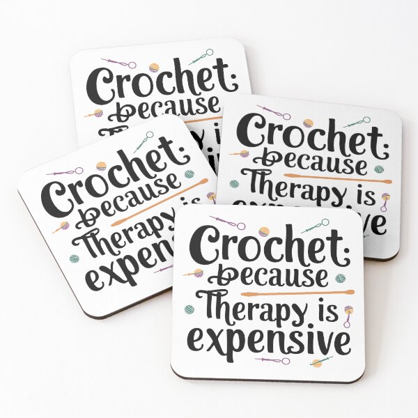 Item preview, Crochet Because Therapy is Expensive designed and sold by CALIMASHIRTS.