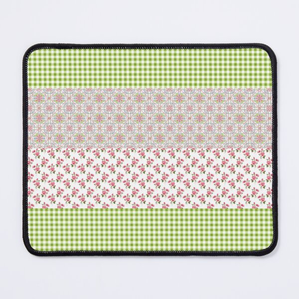 Item preview, Roses Gingham Check Patchwork Quilt Cottagecore Style designed and sold by CheriesArt.