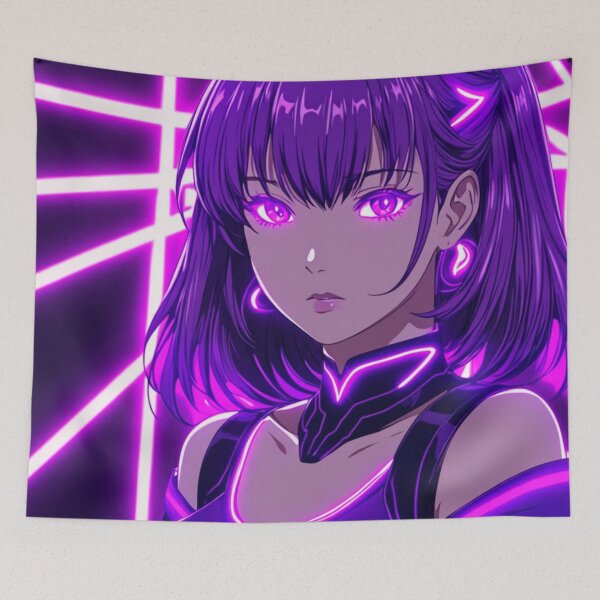 Item preview, Anime beauty in purple designed and sold by AdultAnime.