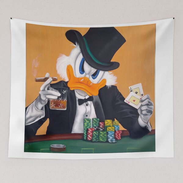 Aperçu de l'œuvre Canard de poker - Black Jack - Scrooge  créée et vendue par ViccaArt.