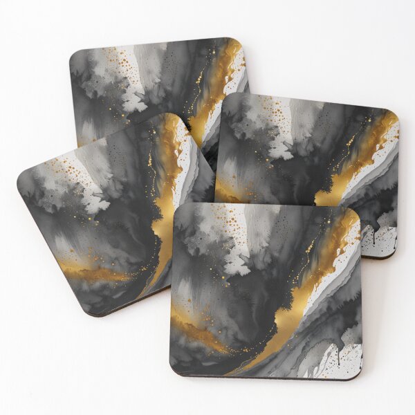 Item preview, Silver and gold watercolour art designed and sold by shokA Design.