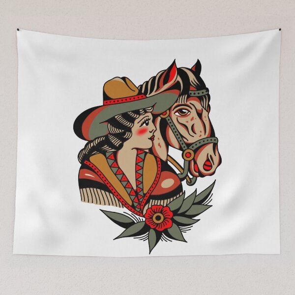 Item preview, Elegant Cowgirl with Horse designed and sold by MattFauci.