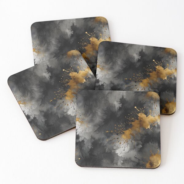 Item preview, Silver and gold watercolour art designed and sold by shokA Design.