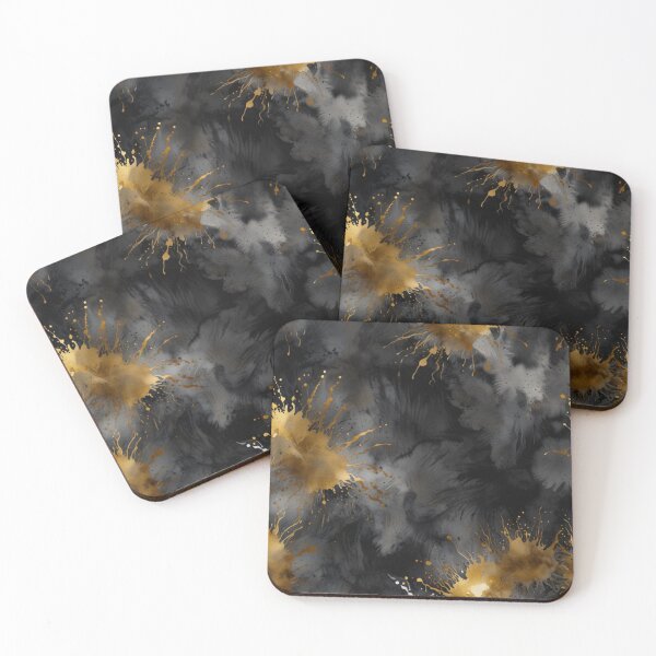 Item preview, Silver and gold watercolour art designed and sold by shokA Design.