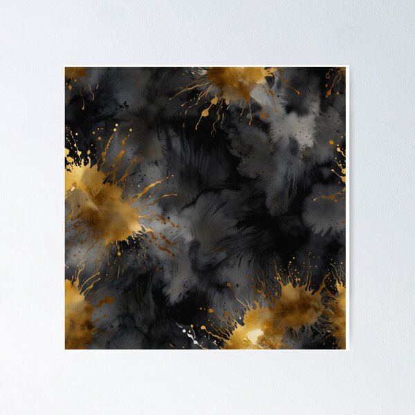 Item preview, Silver and gold watercolour art designed and sold by shokA Design.