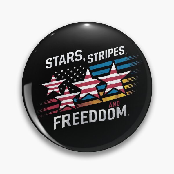 Item preview, Stars, Stripes, and Freedom, American Independence Day Classic T-Shirt designed and sold by HearWut.