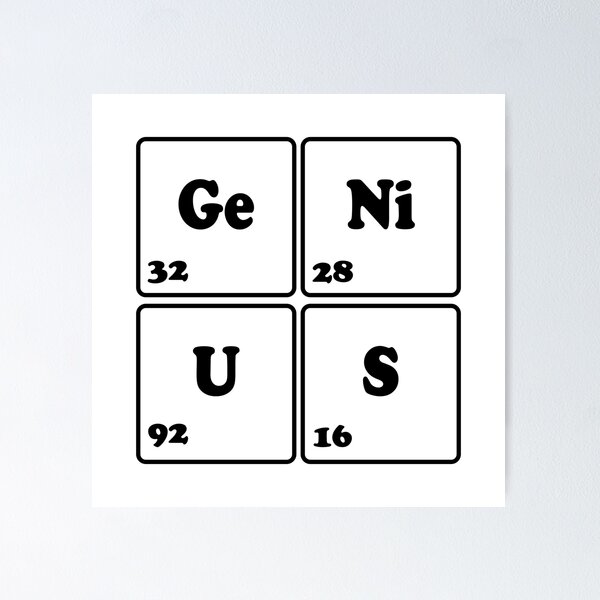 Item preview, Genius Periodic Table Elements designed and sold by ScienceCorner.