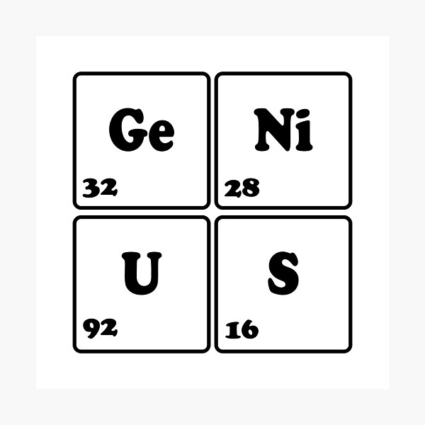 Item preview, Genius Periodic Table Elements designed and sold by ScienceCorner.