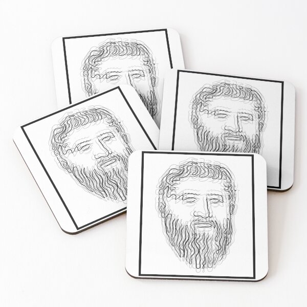 Item preview, Philosopher's Wisdom: Plato Line Art (White Background) designed and sold by estoicore.