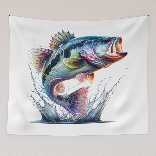 Item preview, Bass Fish Jumping Lake designed and sold by deniz kaya.