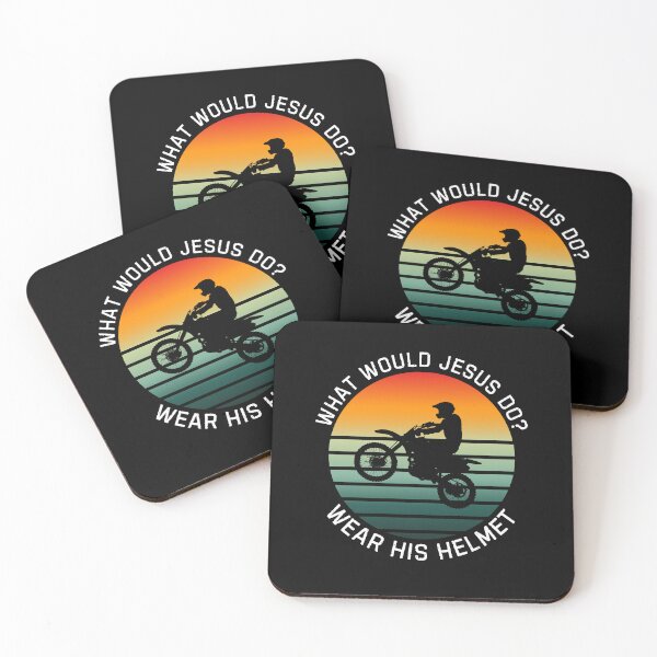 Item preview, WWJD Wear His Helmet Christian Biker Safety Reminder designed and sold by DizzyTees98.