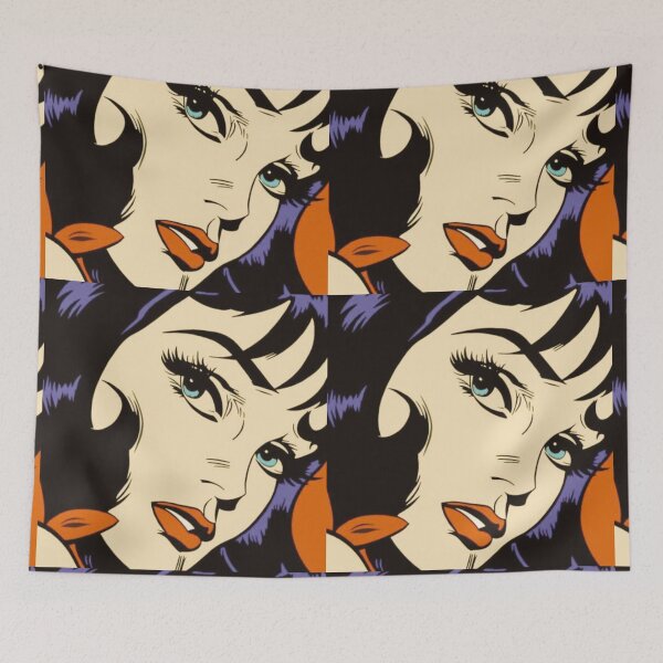 Item preview,      Comic Girl Pop Art designed and sold by TOGETHERINSIEME.