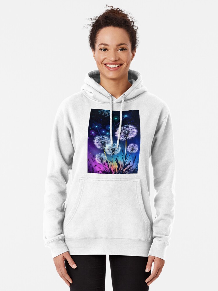 Kapuzenpullover Pullover Pusteblume Hoodie Damen Pusteblume Vögel