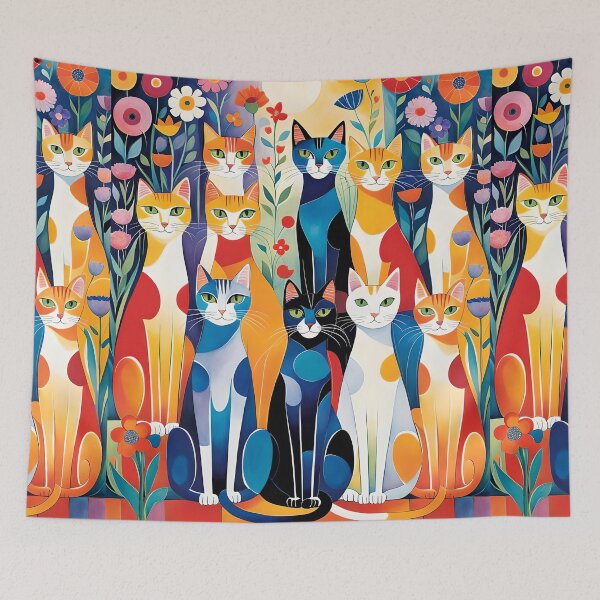 Item preview, Whimsical kitty cats designed and sold by Ilikeiwantilove.