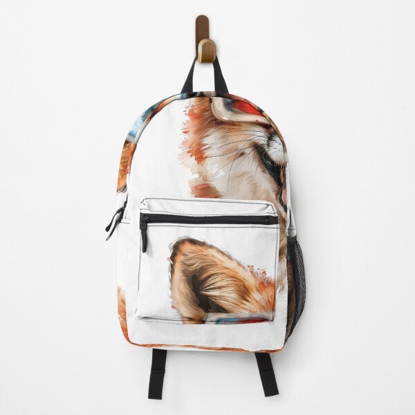 Item preview, Happy Fox Wearing Old School 3-D Glasses In Watercolour Style designed and sold by Wormy-23.