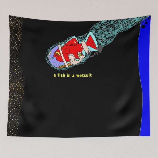Item preview, a fish in a wetsuit - NO 01 designed and sold by OceanArtStore.