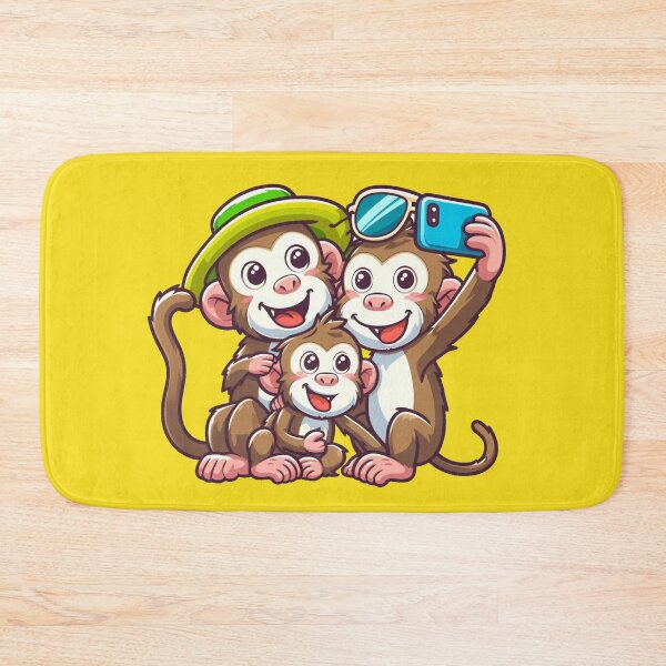 Artikelvorschau, Familien-Selfie – Kawaii-Affen entworfen und verkauft von Shtex.