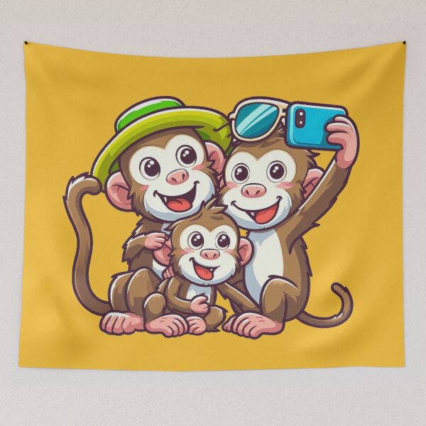 Item preview, Family Selfie - Kawaii Monkeys designed and sold by Shtex.