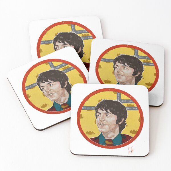 Item preview, Paul McCartney Yellow Submarine gouache portrait designed and sold by Bear Pokes .