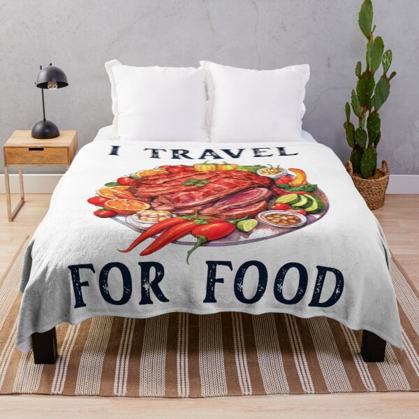 Item preview, Vintage I Travel for Food - Minimal Retro Culinary Travel Mexican BBQ Meat Platter designed and sold by pod24.