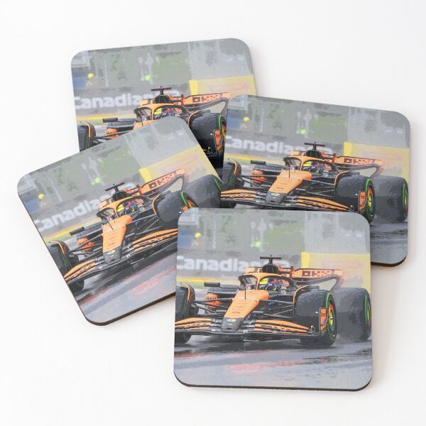 Item preview, Oscar Piastri racing in the rain in his 2024 F1 car during the Canadian Grand Prix abstract designed and sold by Rodissimus1984.
