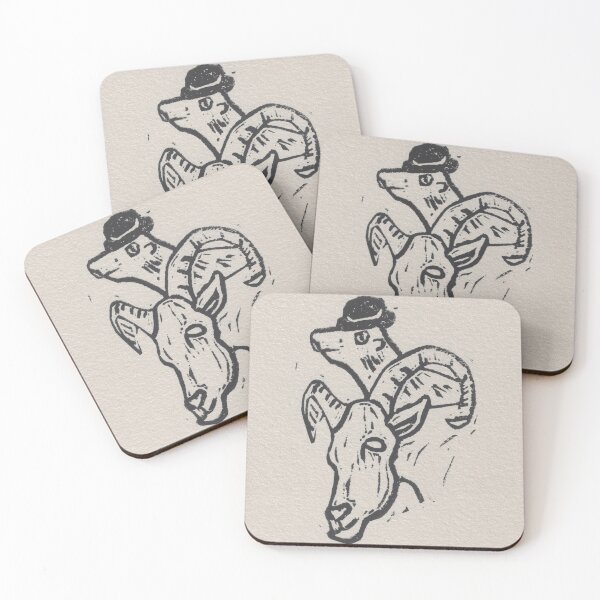 Item preview, Capybara with sheep block print designed and sold by CrittersByLola.