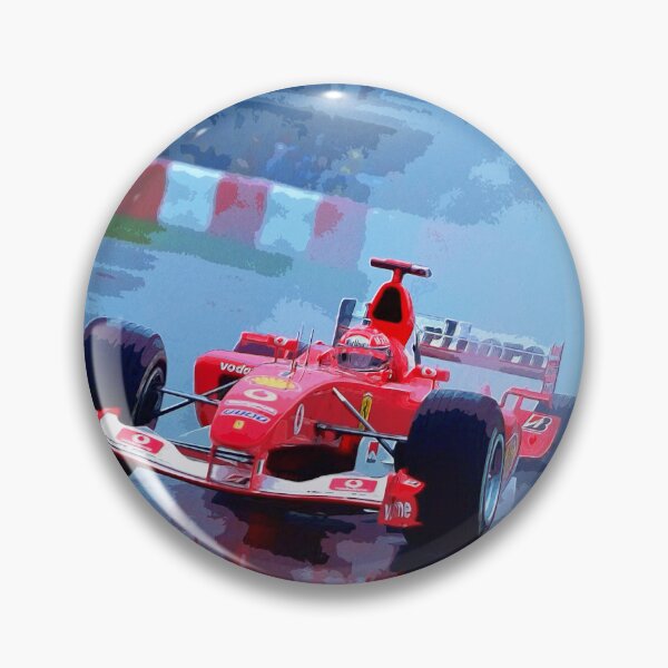 Item preview, Michael Schumacher racing in his 2003 F1 racecar in the rain watercolor designed and sold by Rodissimus1984.