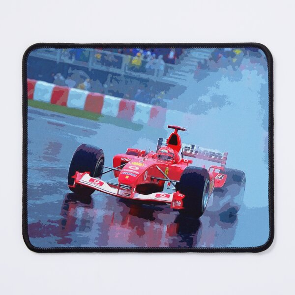 Item preview, Michael Schumacher racing in his 2003 F1 racecar in the rain watercolor designed and sold by Rodissimus1984.