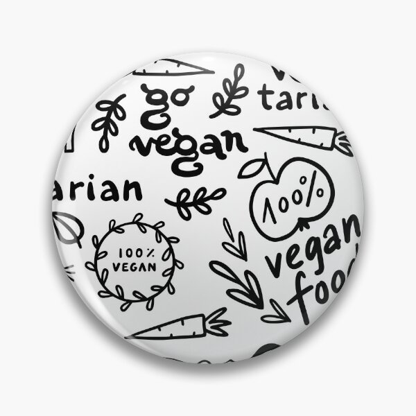 Artikelvorschau, 100 % vegetarisch, vegan, schwarz auf weiß, lineares Gekritzel entworfen und verkauft von demonique.