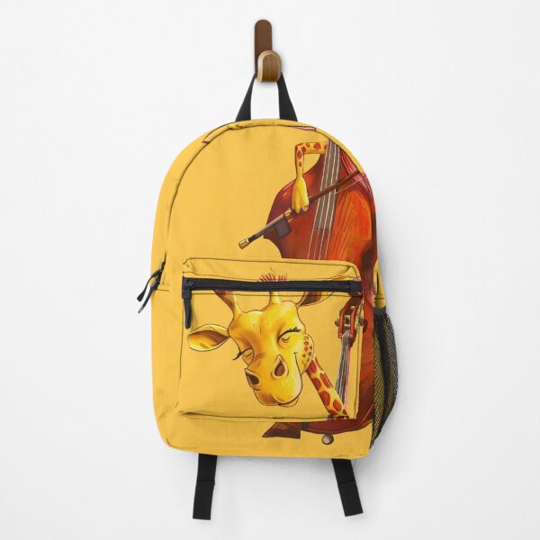 Item preview, Funny Cool Giraffe Playing the Orange Double Bass designed and sold by dharanna.