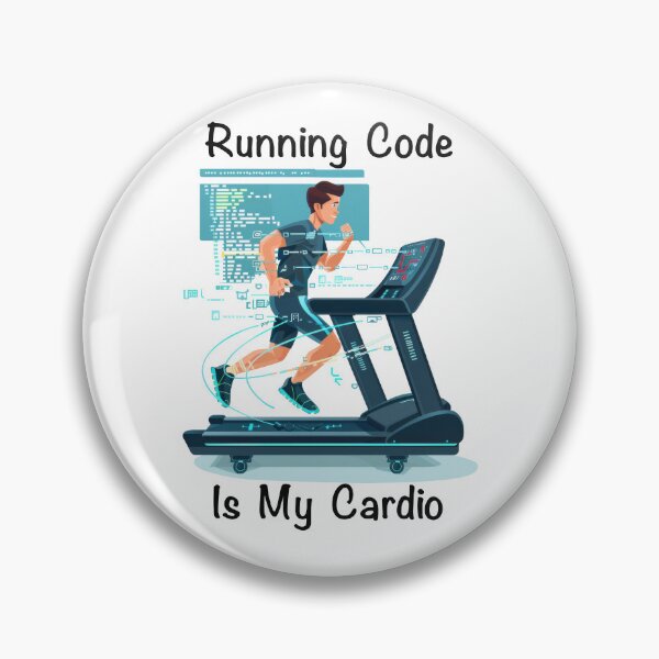 Item preview, Running Code Is My Cardio Man Running On Treadmill designed and sold by Wormy-23.