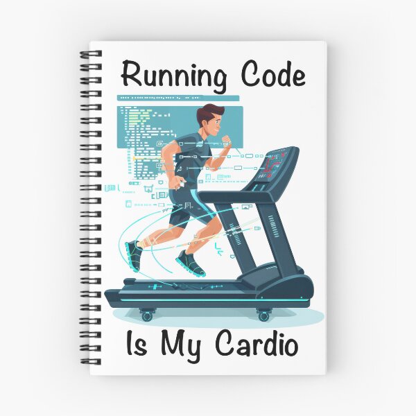 Item preview, Running Code Is My Cardio Man Running On Treadmill designed and sold by Wormy-23.