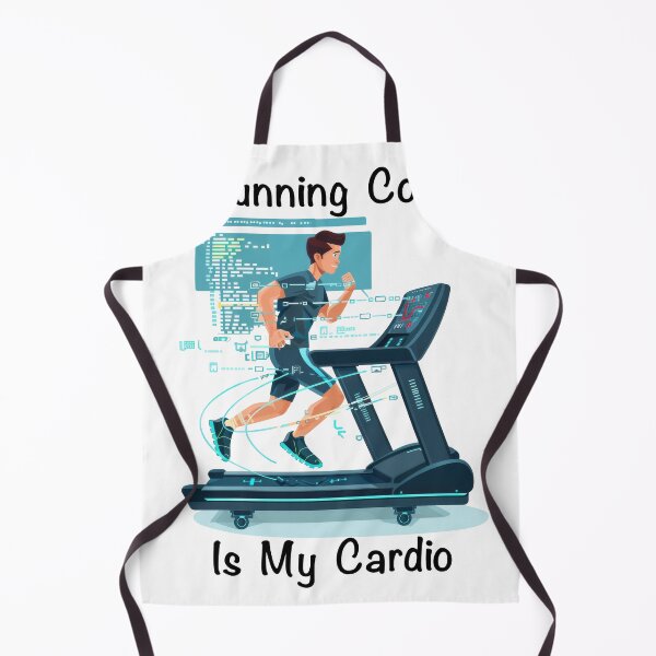 Item preview, Running Code Is My Cardio Man Running On Treadmill designed and sold by Wormy-23.