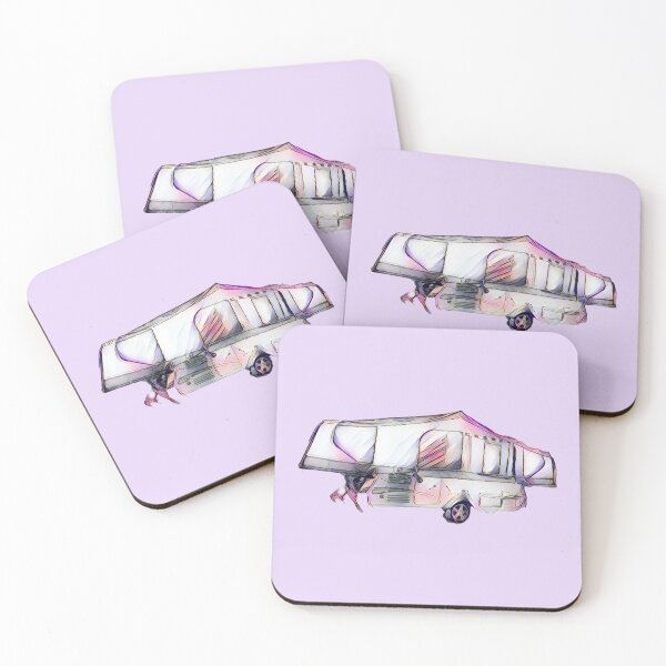 Item preview, Pink, Purple and Grey Folding Caravan designed and sold by BeccaAelishe.