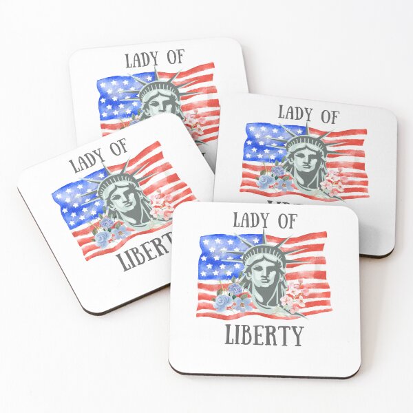 Item preview, Lady of Liberty with Stars, Stripes, and Flowers designed and sold by colorfulcraig.